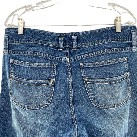 GAP LOW-RISE CROPPED STRETCH NAVY JORTS JEANS WOMENS SIZE 10 - Picture 6 of 6